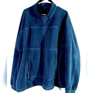 Vintage Cabelas fleece jacket navy blue full zip up sweatshirt 2 XLT